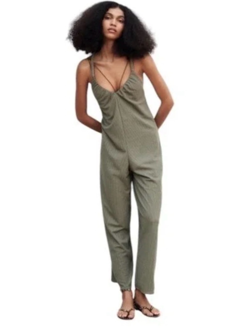 Zara Striped Jumpsuit